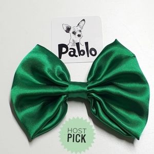 🐶 3 for $15 * Pablo St Patricks Green Satin Dog Bow Tie